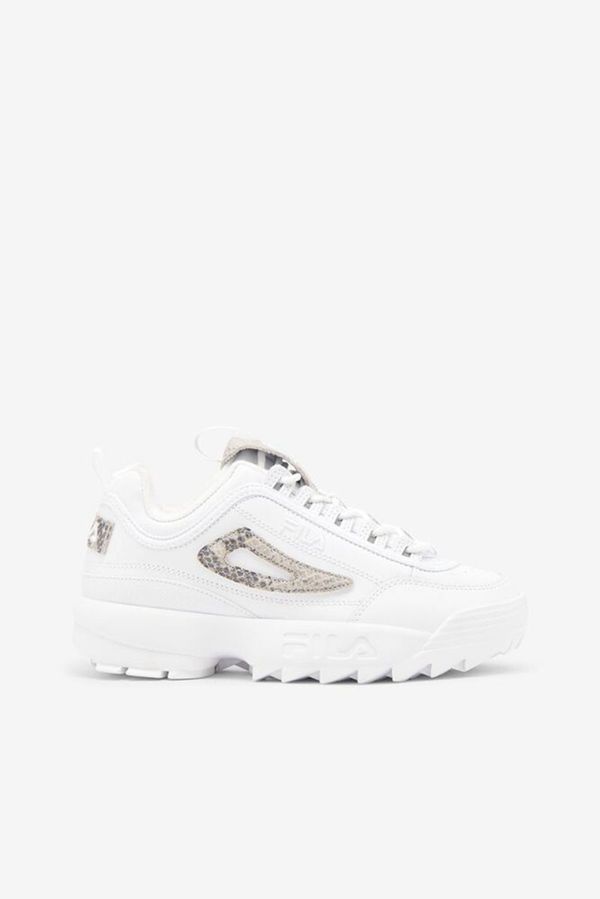 Fila Disruptor 2 Snake Women's Sneakers - White/White,NZ 591-27189